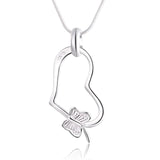 fashion silver color jewelry elegant charm necklace women
