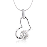 fashion silver color jewelry elegant charm necklace women