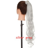 s-noilite 23" Long Curly Clip In Hair Tail False Hair Ponytail