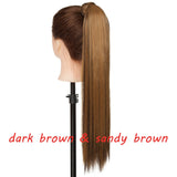 s-noilite 23" Long Curly Clip In Hair Tail False Hair Ponytail