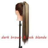 s-noilite 23" Long Curly Clip In Hair Tail False Hair Ponytail