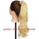 s-noilite 23" Long Curly Clip In Hair Tail False Hair Ponytail