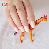 Artificial Oval Fake Nails Clear Plastic Soft Pink False Nails