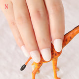 Artificial Oval Fake Nails Clear Plastic Soft Pink False Nails