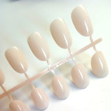 Artificial Oval Fake Nails Clear Plastic Soft Pink False Nails