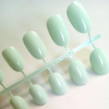 Artificial Oval Fake Nails Clear Plastic Soft Pink False Nails