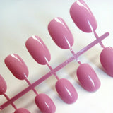 Artificial Oval Fake Nails Clear Plastic Soft Pink False Nails