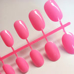 Artificial Oval Fake Nails Clear Plastic Soft Pink False Nails