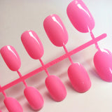 Artificial Oval Fake Nails Clear Plastic Soft Pink False Nails