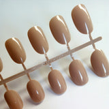 Artificial Oval Fake Nails Clear Plastic Soft Pink False Nails