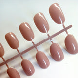 Artificial Oval Fake Nails Clear Plastic Soft Pink False Nails