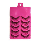 5 Pairs New Fashion Women Soft Natural Long Cross Fake Eye Lashes