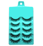 5 Pairs New Fashion Women Soft Natural Long Cross Fake Eye Lashes