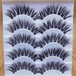 5 Pairs New Fashion Women Soft Natural Long Cross Fake Eye Lashes