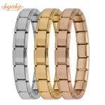 Women's Jewelry  Itanlian Elastic Charm Bracelet  Fashion Silver Stainless Steel Bangle ST-Silver
