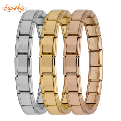 Women's Jewelry  Itanlian Elastic Charm Bracelet  Fashion Silver Stainless Steel Bangle ST-Silver