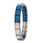 Women's Jewelry  Itanlian Elastic Charm Bracelet  Fashion Silver Stainless Steel Bangle ST-Silver