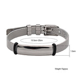 Women's Jewelry  Itanlian Elastic Charm Bracelet  Fashion Silver Stainless Steel Bangle ST-Silver