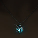Moon Glowing Necklace Gem Charm Jewelry Silver Plated for Women