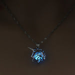 Moon Glowing Necklace Gem Charm Jewelry Silver Plated for Women