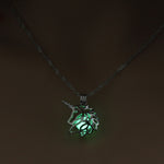 Moon Glowing Necklace Gem Charm Jewelry Silver Plated for Women