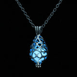 Moon Glowing Necklace Gem Charm Jewelry Silver Plated for Women