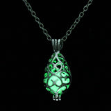 Moon Glowing Necklace Gem Charm Jewelry Silver Plated for Women