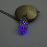 Moon Glowing Necklace Gem Charm Jewelry Silver Plated for Women