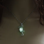 Moon Glowing Necklace Gem Charm Jewelry Silver Plated for Women