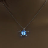 Moon Glowing Necklace Gem Charm Jewelry Silver Plated for Women