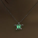 Moon Glowing Necklace Gem Charm Jewelry Silver Plated for Women