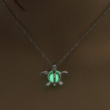 Moon Glowing Necklace Gem Charm Jewelry Silver Plated for Women