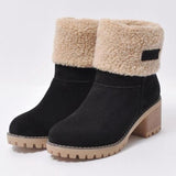 Women Ankle Boots Fur Warm Snow Booties for Winter