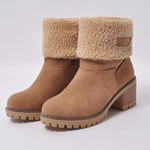 Women Ankle Boots Fur Warm Snow Booties for Winter