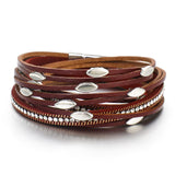 Pink Color Leather Bracelets For Women