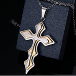 Fashion Gold Silver Cross Necklace