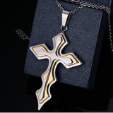 Fashion Gold Silver Cross Necklace
