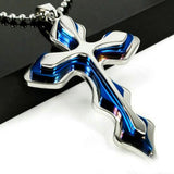 Fashion Gold Silver Cross Necklace