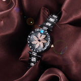 Fashion Rotation Flower Diamond Women Watches