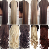 s-noilite 23" Long Curly Clip In Hair Tail False Hair Ponytail