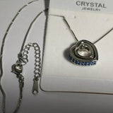 quality double Heart Pendant Sweater chain Necklace for women