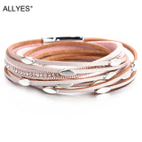 Pink Color Leather Bracelets For Women