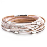 Pink Color Leather Bracelets For Women