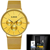 Classic Women Rose Gold Top Brand Luxury Laides Dress Business Fashion Casual Waterproof Watches