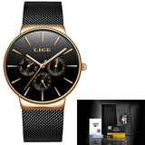 Classic Women Rose Gold Top Brand Luxury Laides Dress Business Fashion Casual Waterproof Watches