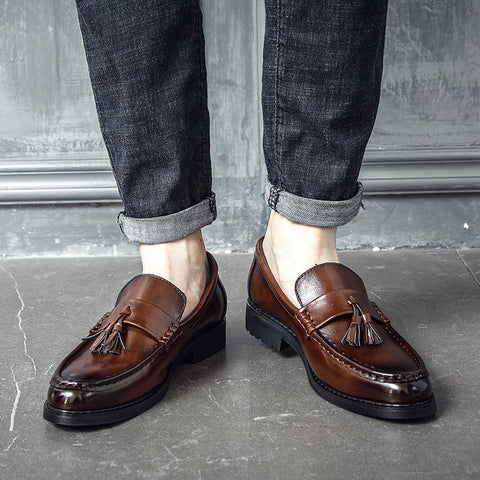 2019 Men Dress Shoes Handmade Brogue Style
